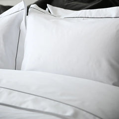 Imperial Hotel | Sateen with Satin Stitch by St Geneve Fine Linen - Fabric from Germany Sewn in Canada