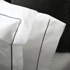 Imperial Hotel | Sateen with Satin Stitch by St Geneve Fine Linen - Fabric from Germany Sewn in Canada