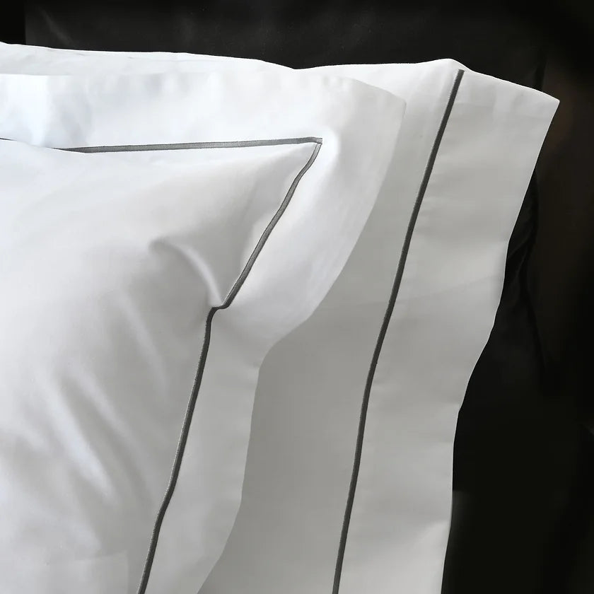 Imperial Hotel | Sateen with Satin Stitch by St Geneve Fine Linen - Fabric from Germany Sewn in Canada