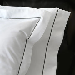 Imperial Hotel | Sateen with Satin Stitch by St Geneve Fine Linen - Fabric from Germany Sewn in Canada