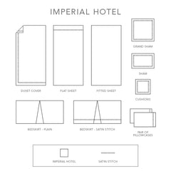 Imperial Hotel | Sateen with Satin Stitch by St Geneve Fine Linen - Fabric from Germany Sewn in Canada