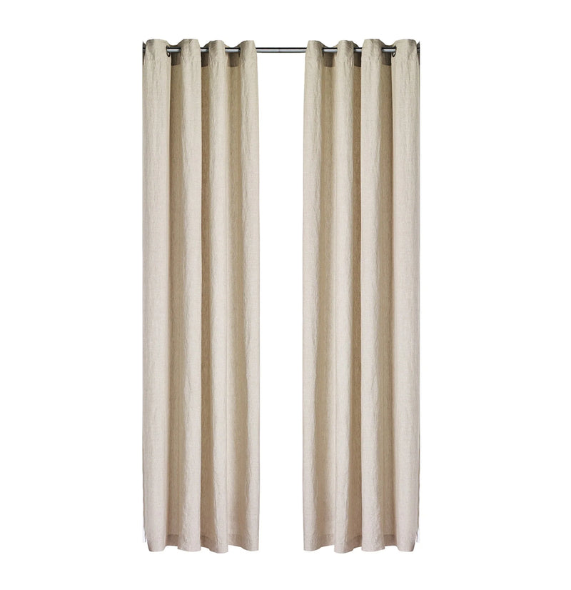 LINEN STONE WASH NATURAL CURTAIN
