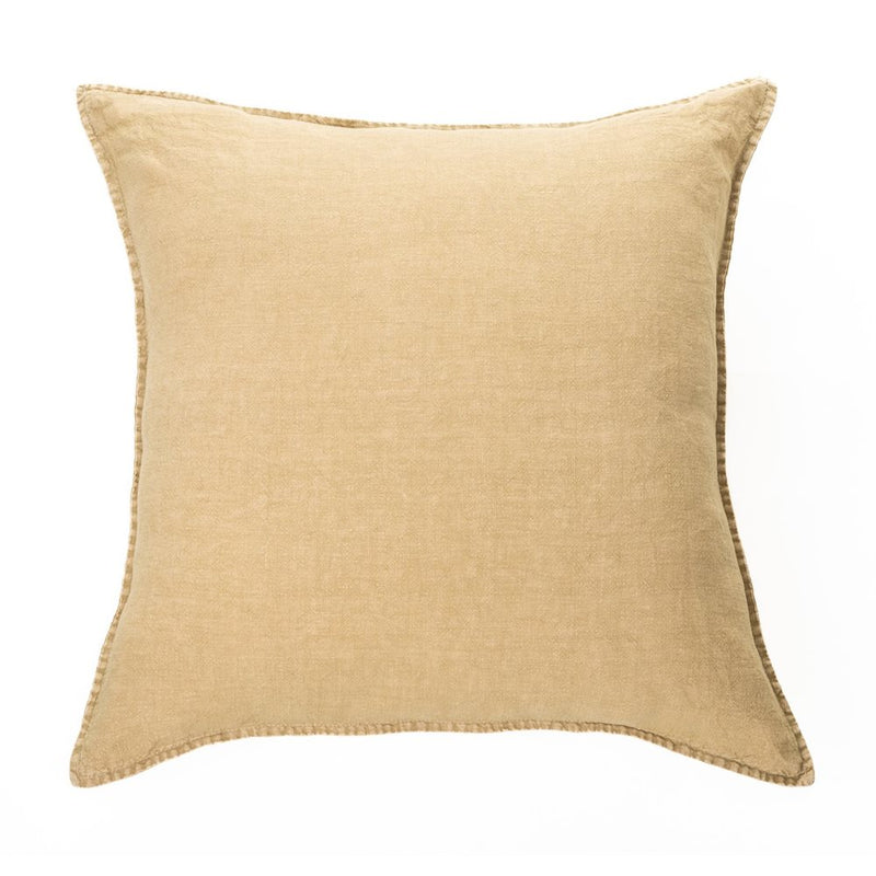 LINEN STONE WASH SAND EUROPEAN PILLOW