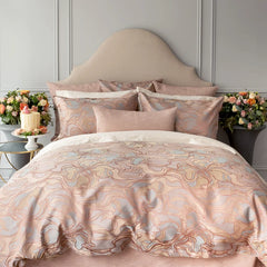 L’Amour | Jacquard Bedding by St Geneve Fine Linen Fabric From Italy Sewn In Canada