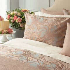 L’Amour | Jacquard Bedding by St Geneve Fine Linen Fabric From Italy Sewn In Canada