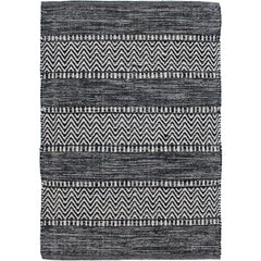 Dhurrie Largo Black Rug