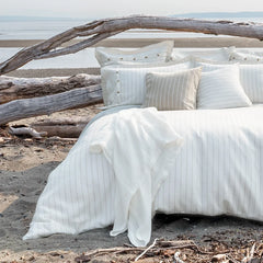 Linea | 100% Linen Jacquard Bedding by St Geneve - Fabric from Italy Sewn in Canada