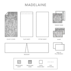 Madelaine | Jacquard Bedding by Sy Geneve Fine Linen - Made In Canada