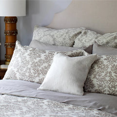 Nera | Jacquard Boutis Grey Bedding by St Geneve Fine Linen - Made In Canada