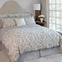 Nera | Jacquard Boutis Grey Bedding by St Geneve Fine Linen - Made In Canada