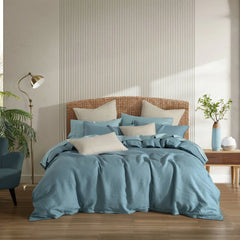 French Linen Duvet Cover Set by Daniadown - Available In 11 Colours