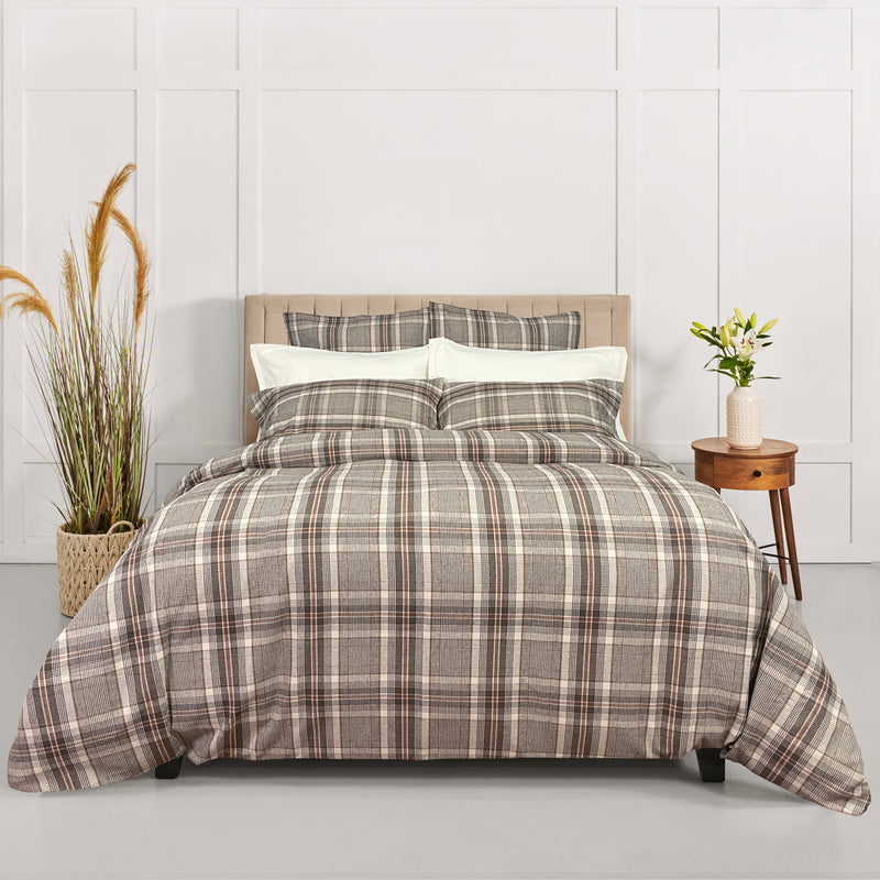 Oliver Yarn Dyed Flannel Bedding by Cuddledown Bedding - Woven in Portugal - Made In Canada