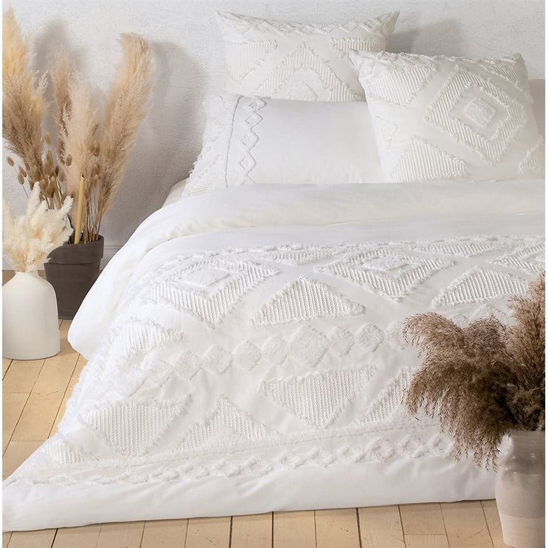 RAITHA TUFTED IVORY DUVET COVER