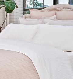 Renaissance Hotel Collection Quattro Flat Sheet With Embroidery by Cuddledown Bedding - Made In Canada