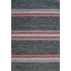 Dhurrie Rivera Black & Red Rug