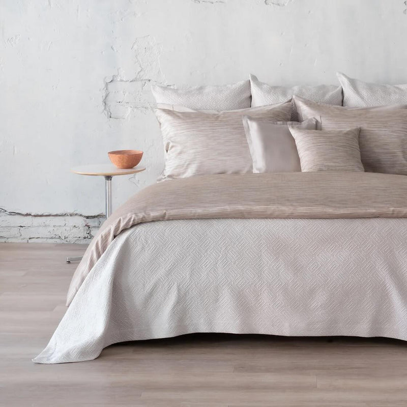 Scala Pewter | Matelassé Bedding by St Geneve Fine Linen - Made In Italy