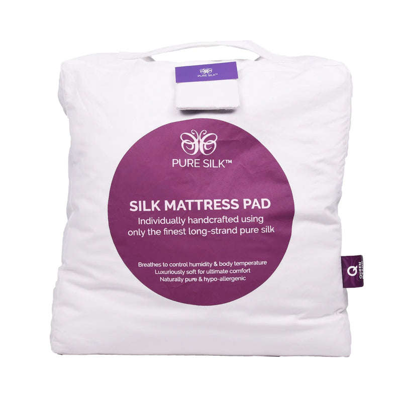 Silk Mattress Pads in Cloth Bag
