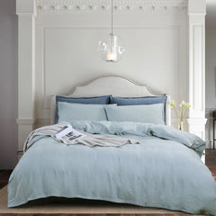 French Linen Duvet Cover Set by Daniadown - Available In 11 Colours