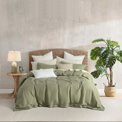 French Linen Duvet Cover Set by Daniadown - Available In 11 Colours