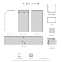 Sussurro | Percale Bedding by St Geneve Fine Linen - Fabric from Italy Sewn in Canada