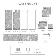 Westmount | Jacquard Bedding by St Geneve Fine Linen - Fabric from Italy Sewn in Canada