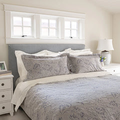 Willow | Matte Jacquard Bedding by St Geneve Fine Linen - Fabric from Italy Sewn in Canada