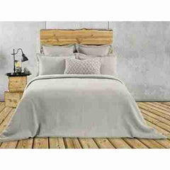 Rustic Jersey Grey Quilted Duvet Cover