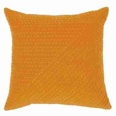 Velours Mustard Velvet Decorative Pillow by BRUNELLI