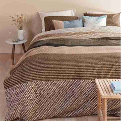 Berlin Sand Striped Modern Duvet Cover