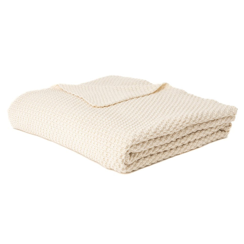 Caramelo Tan Knitted Throw by BRUNELLI
