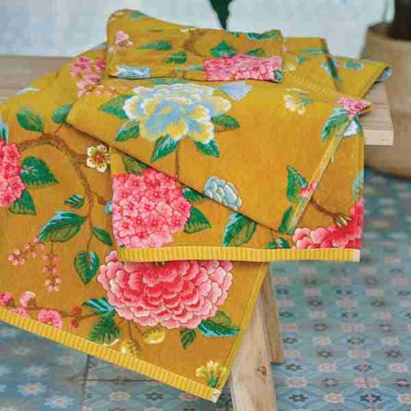 Good Evening Khaki Muticoloured Floral Towel