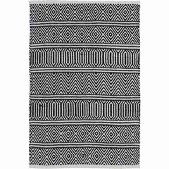 Dhurrie Geo Black Rug1