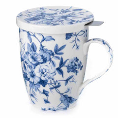 'Always in Bloom' Tea Mug w/ Infuser & Lid