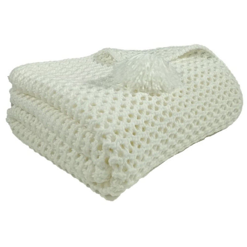 Janick Natural Knitted Throw by BRUNELLI