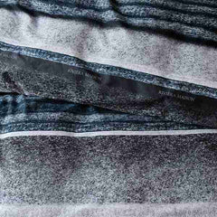 Mohair Printed Blue Striped Duvet Cover