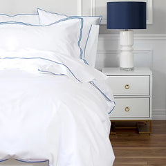 Perla Purled Edge Percale Bedding by St Geneve Fine