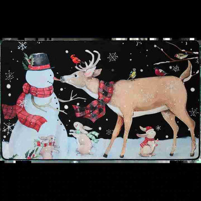 1.5x2.5 (45x75 cm) Poly Mat Snowman & Reindeer