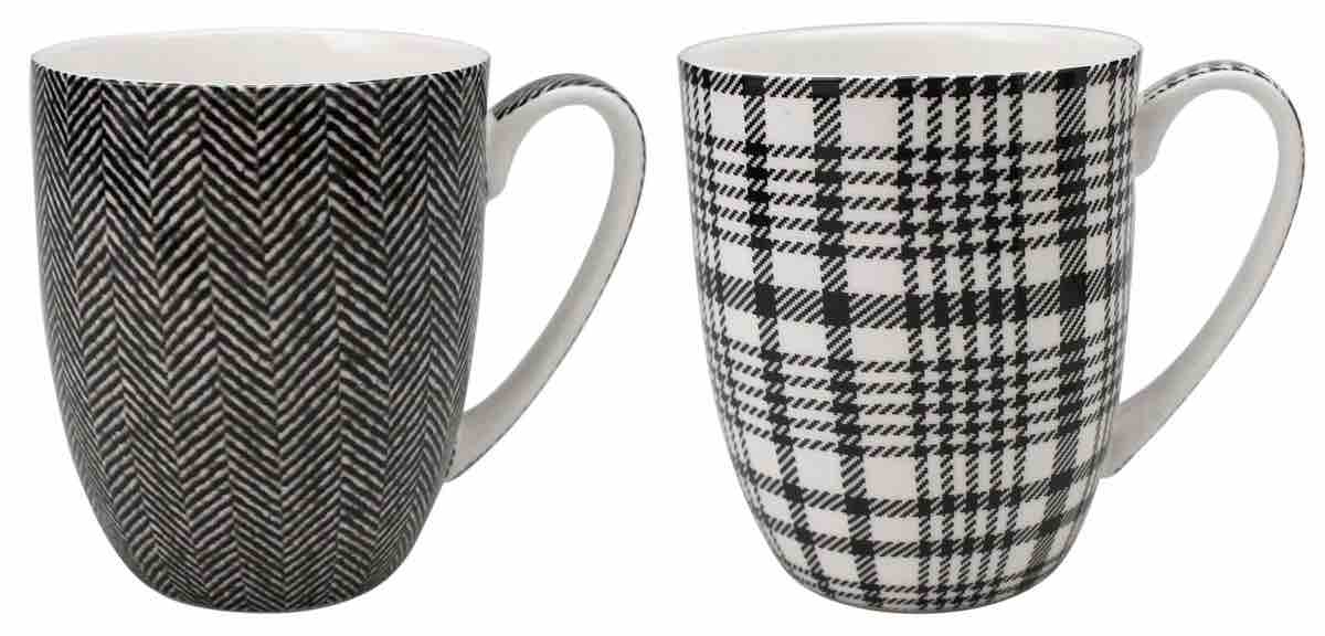 'Shades of Grey' Mug Pair
