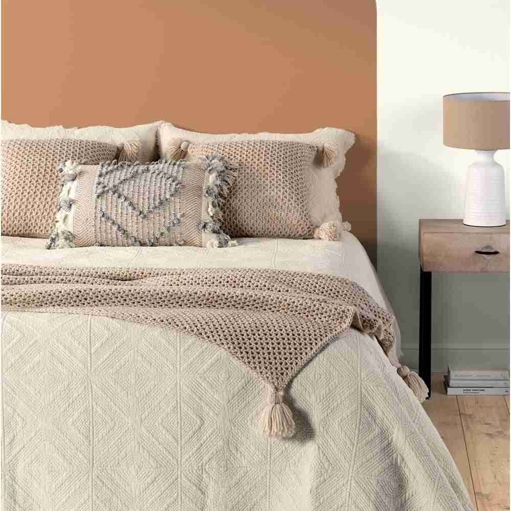 Stone Washed Natural Quilted Duvet Cover