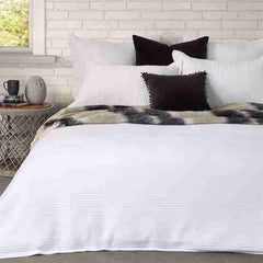 Suite White Quilted Cotton Duvet Cover