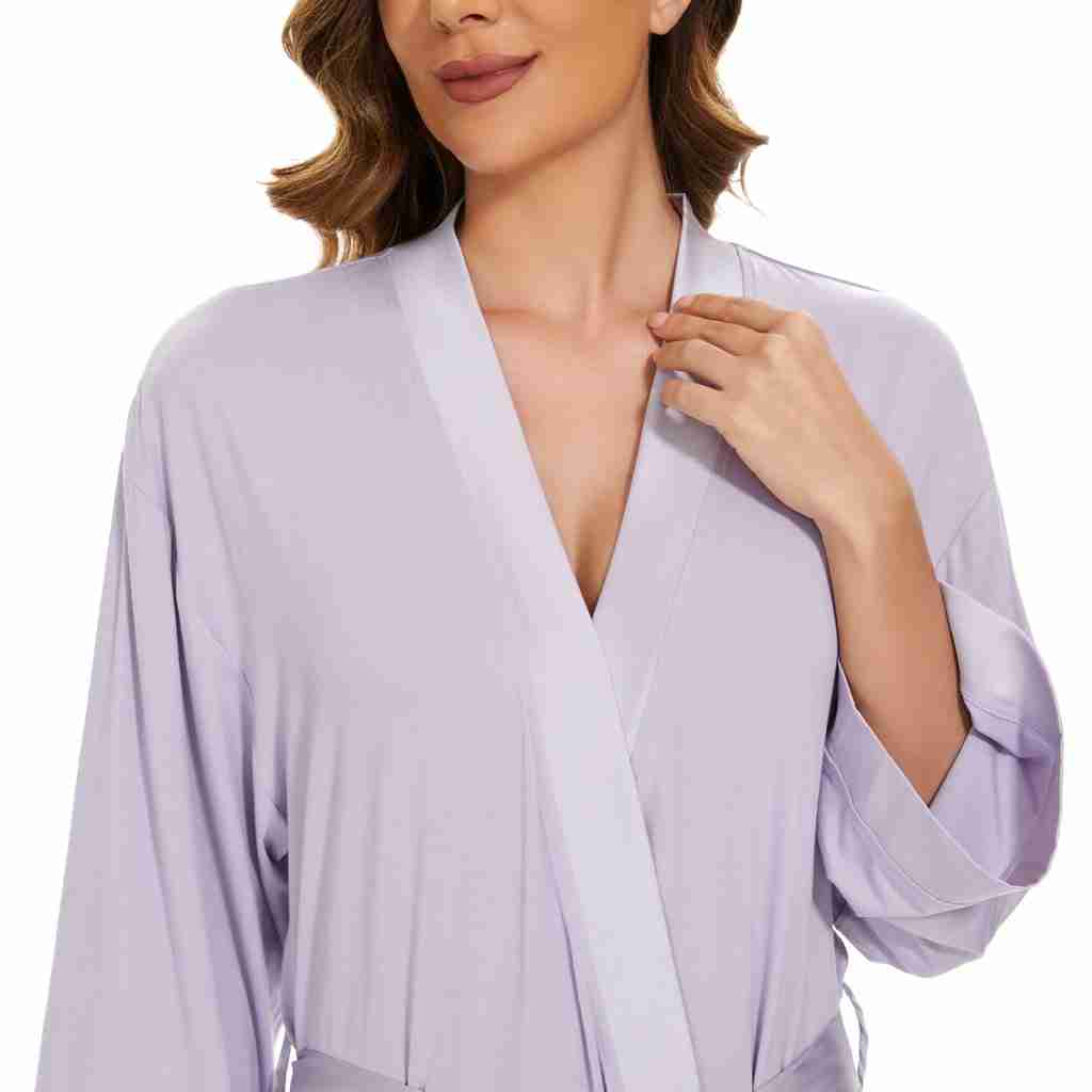 French Blue Bamboo Robe