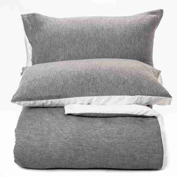 Home 88 Grey Duvet Cover by Brunelli