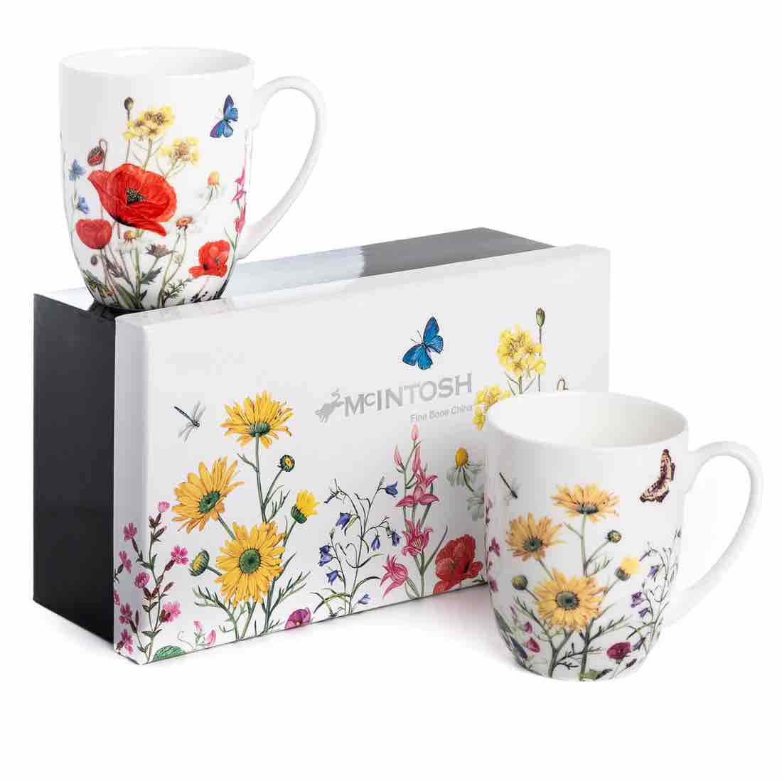 'Wildflowers' Mug Pair