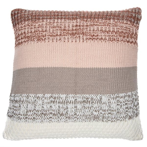 Baba Knitted Terracotta European Pillow by BRUNELLI