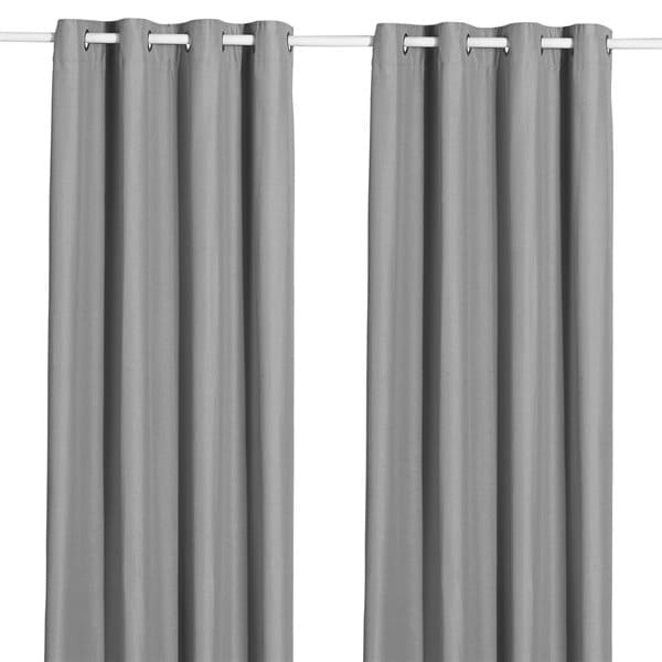 Bryan Opaque Grey Curtain With Grommets by BRUNELLI