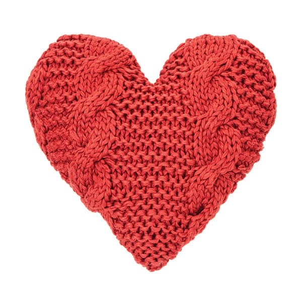 Cinnamon Red Heart Decorative Pillow by BRUNELLI