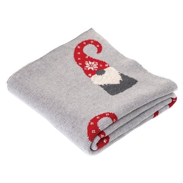 Elvin Grey Throw With Gnomes by BRUNELLI