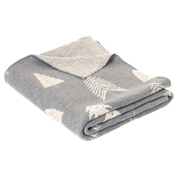 Fairy Grey And Cream Throw by BRUNELLI