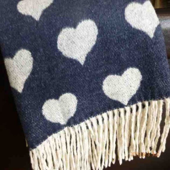 Heart (Blue)  Made in Portugal 100% Cotton Throw