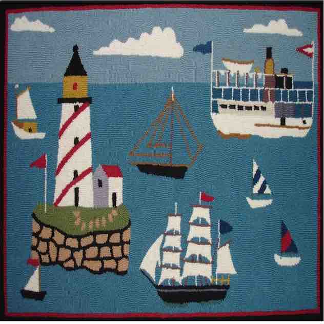 Light Sailboat Rug